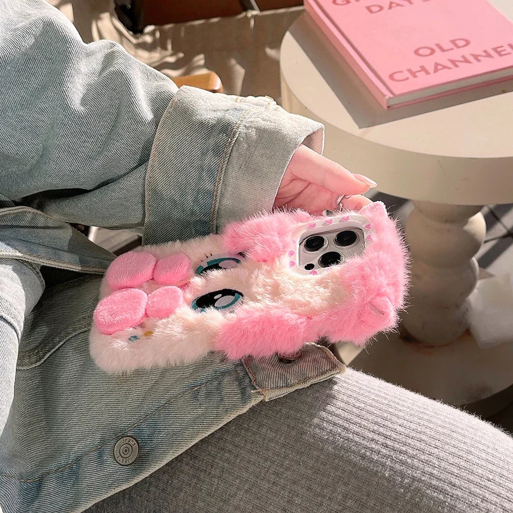 Sweet Pink Plush Phone Case